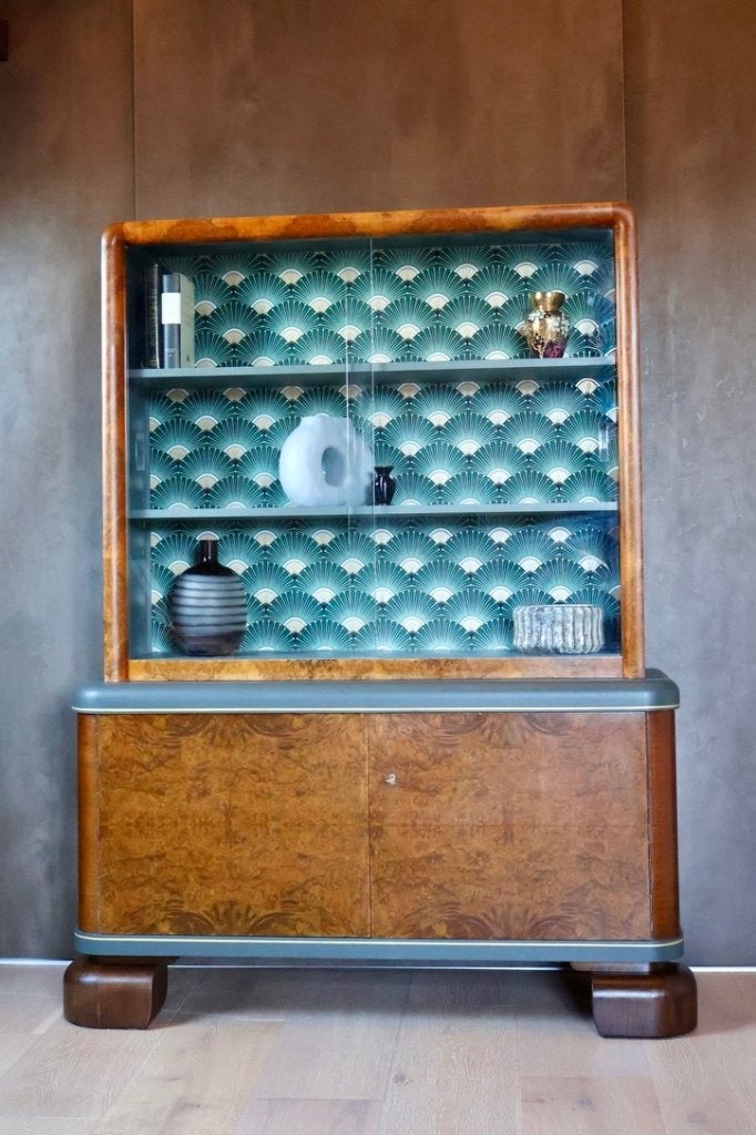 Art Deco Buffetkast (jaren ’30) – gerestaureerd, Ophalen, Met deur(en), 100 tot 150 cm, Overige houtsoorten