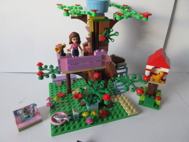 3065 Friends, Olivia's boomhut, met bouwtekening., Lego, Friends, Ophalen of Verzenden, Zo goed als nieuw