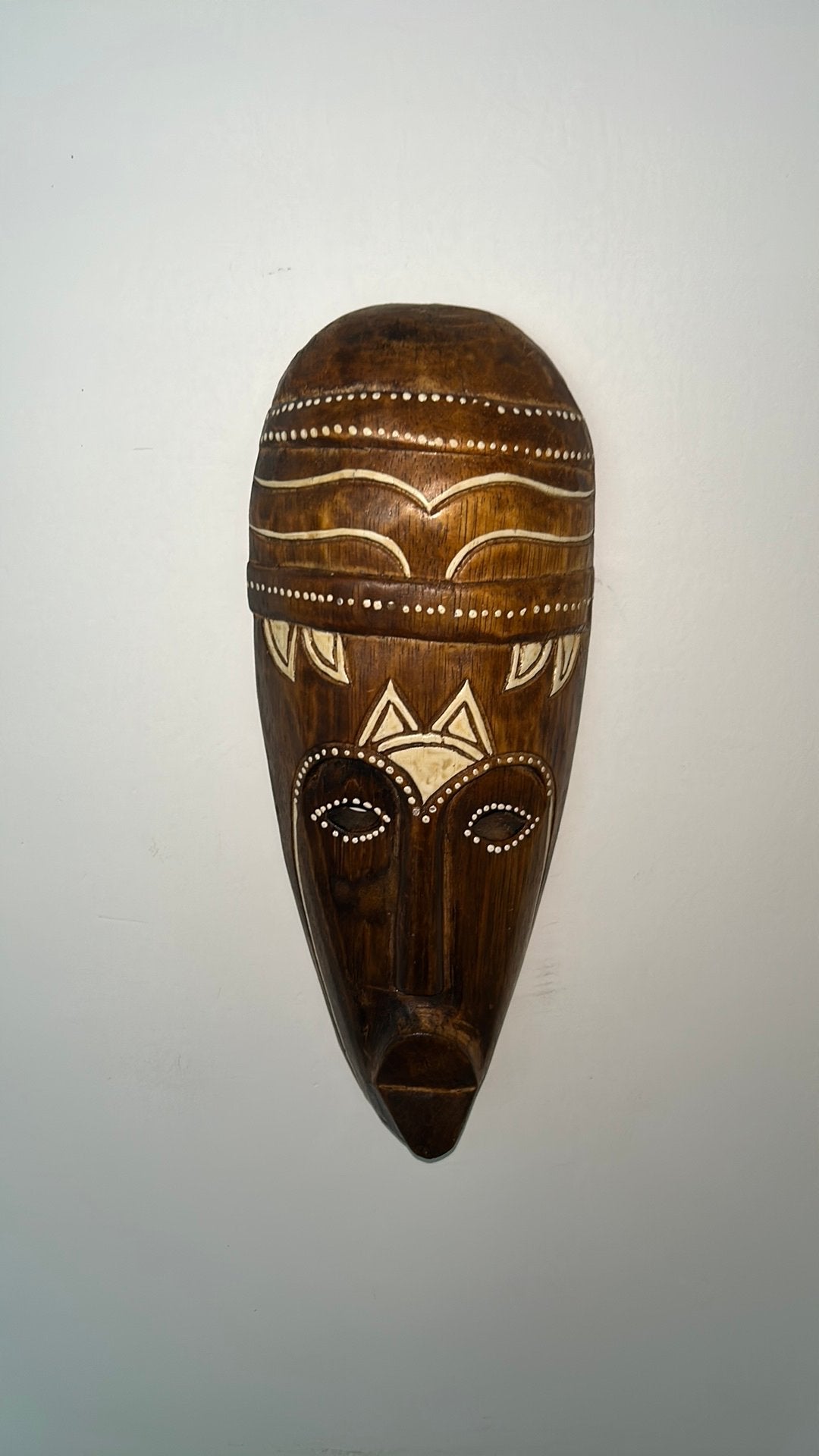 Afrikaanse houten masker voor aan de muur, Ophalen of Verzenden, Gebruikt