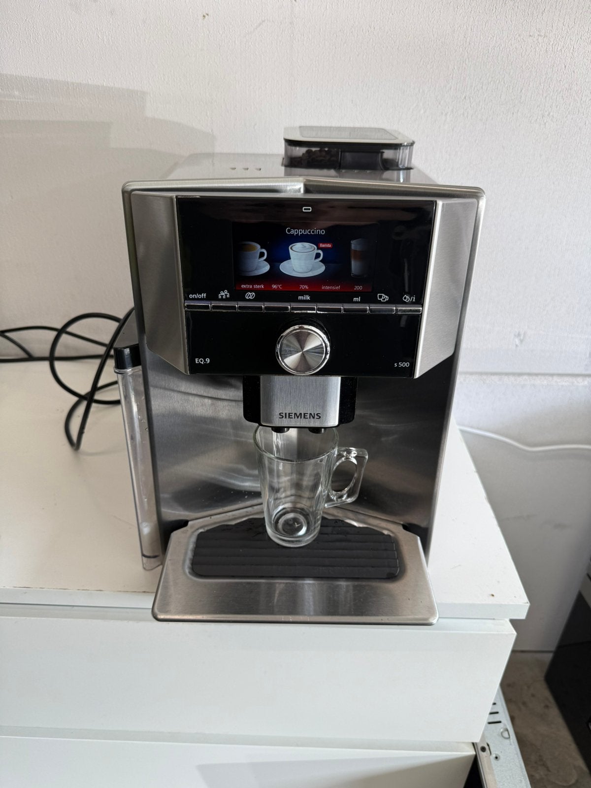 Siemens EQ9 S500 Zeer Nette Staat, Ophalen, Afneembaar waterreservoir, 10 kopjes of meer, Koffiemachine