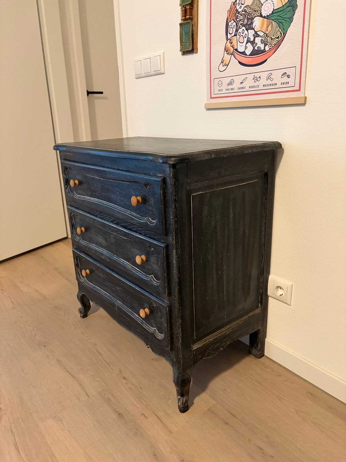 Vintage ladekast, Huis en Inrichting, Ophalen, Gebruikt, 50 tot 100 cm, 3 of 4 laden