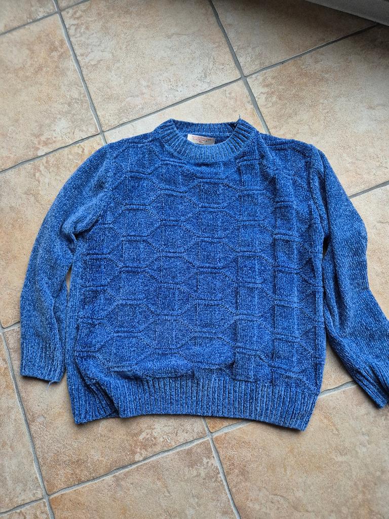 Blauwe Chenille Trui Guangyuanfeng Maat M/L, Kleding | Dames, Truien en Vesten, Guangyuanfeng commercial, Blauw, Maat 42/44 (L)