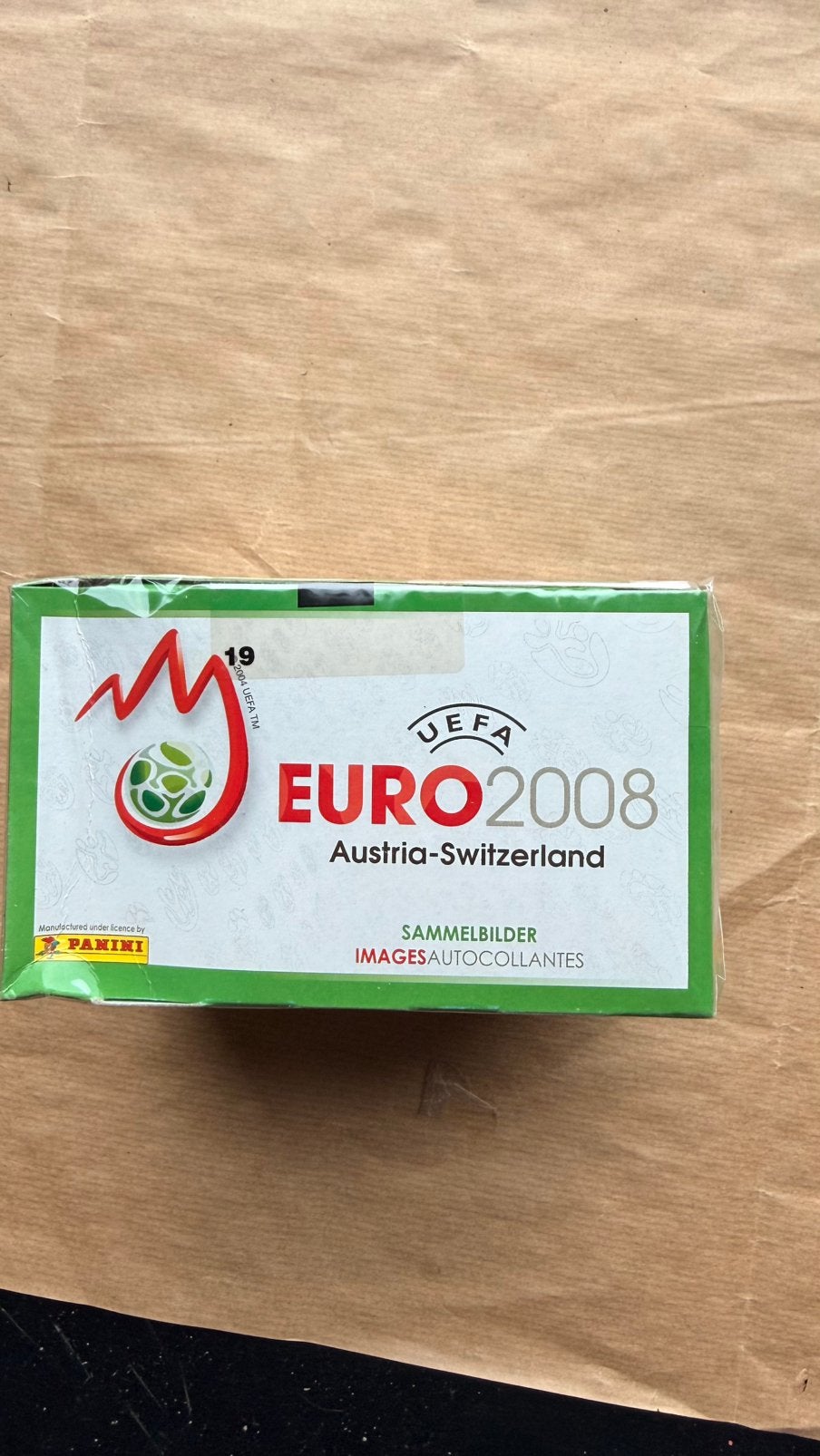 Panini UEFA Euro 2008 Oostenrijk-Zwitserland box 100 pakjes, Ophalen of Verzenden, Zo goed als nieuw, Meerdere stickers