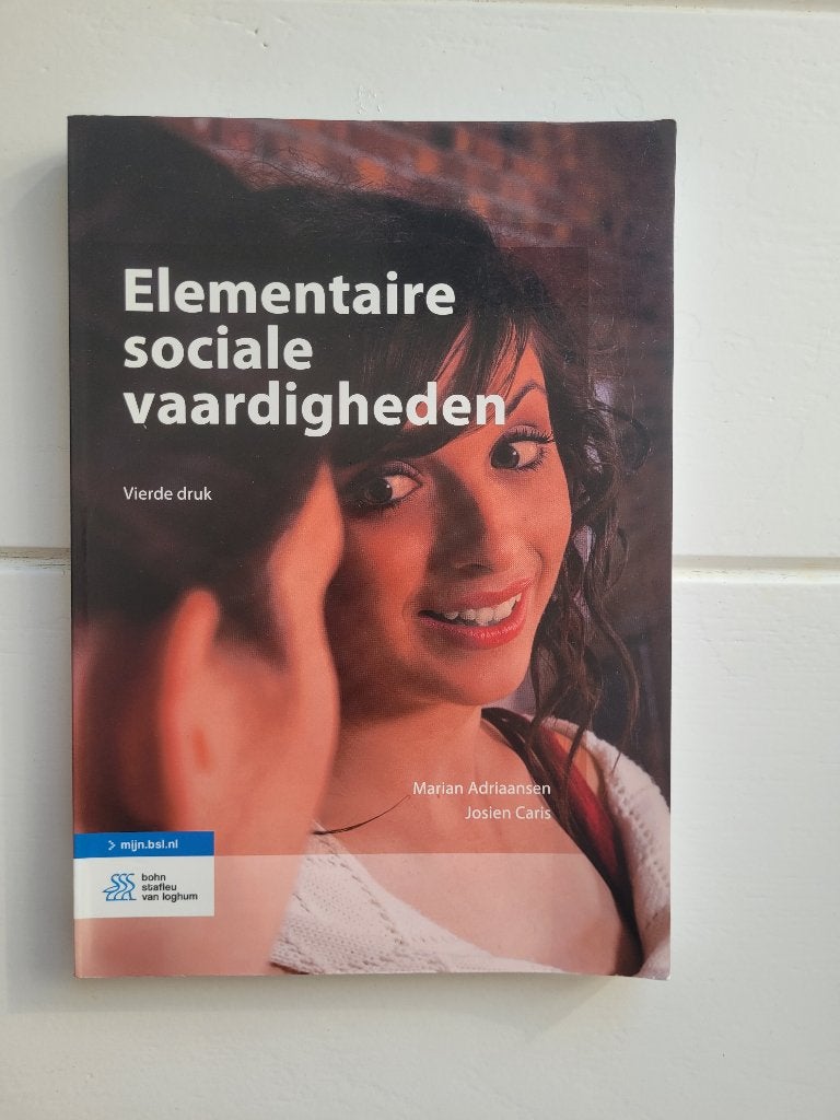 Elementaire sociale vaardigheden, Boeken, Zo goed als nieuw, Bohn Stafleu van Loghum, Alpha, HBO