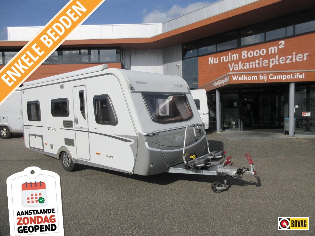 Eriba Nova 495 MET MOVER EN THULE LUIFEL, Caravans en Kamperen, Fietsenrek, Rondzit, 2 aparte bedden, Eriba