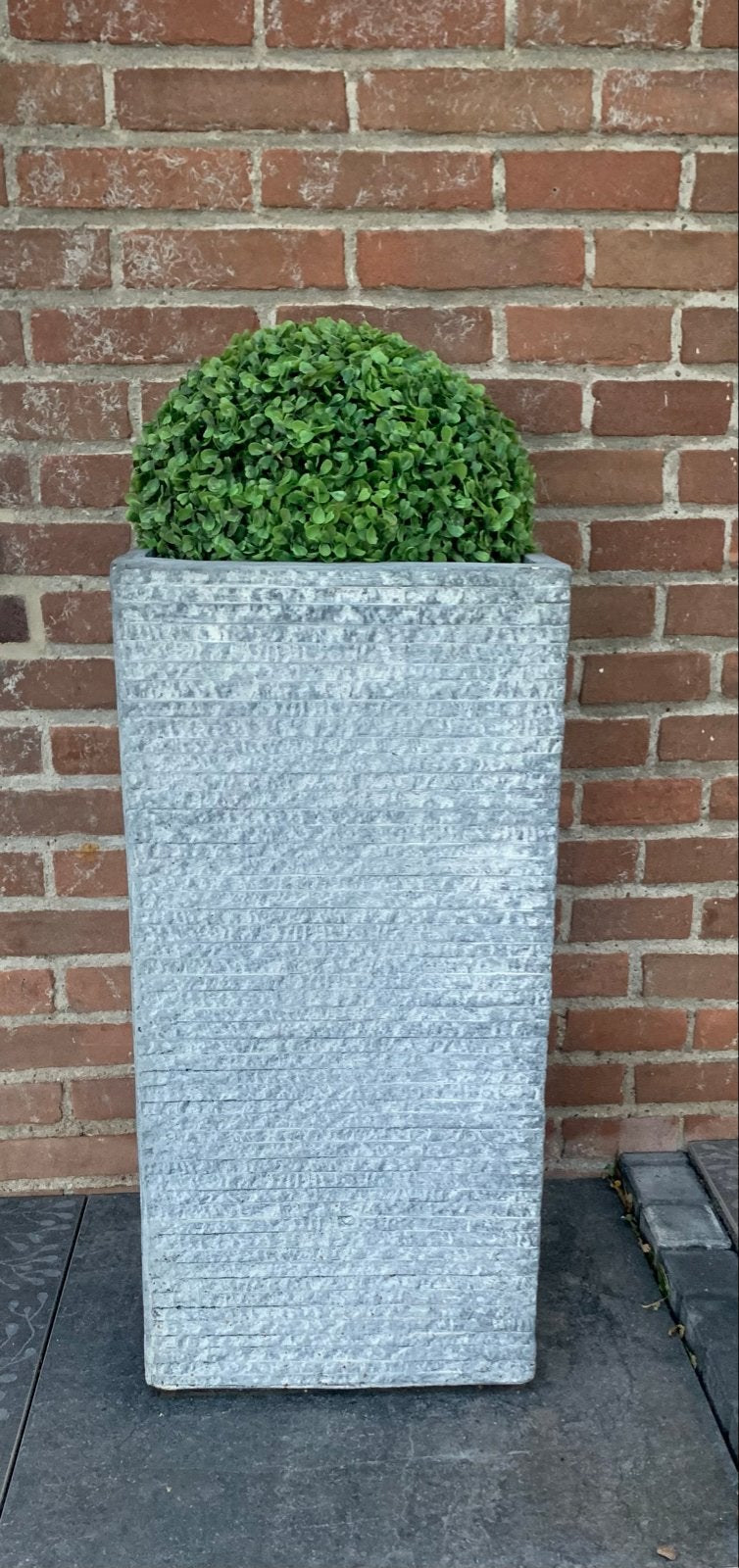 Stijlvolle Bloempot - Betonlook, 25 tot 40 cm, Vierkant, Binnen, Ophalen of Verzenden