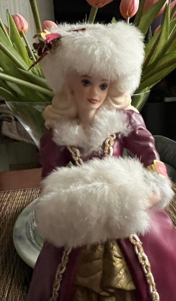 Porseleinen muziekdoos van Barbie 1996, Ophalen of Verzenden, Zo goed als nieuw, Pop