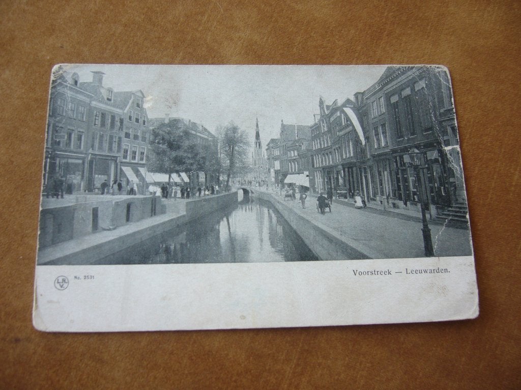 LEEUWARDEN  =  VOORSTREEK   BRIEFKAART 1910, Ophalen of Verzenden, Voor 1920, Gelopen, Friesland
