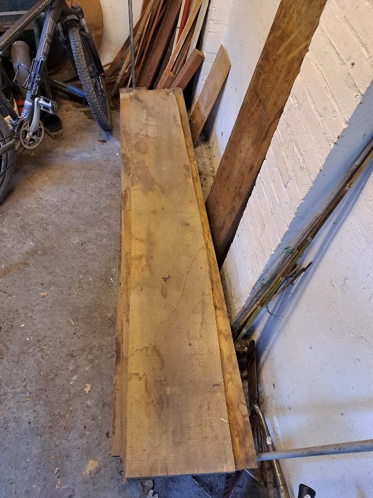 Te koop aangeboden Eiken planken bekantrecht, Doe-het-zelf en Verbouw, Ophalen, 25 tot 50 mm, Eiken, Nieuw