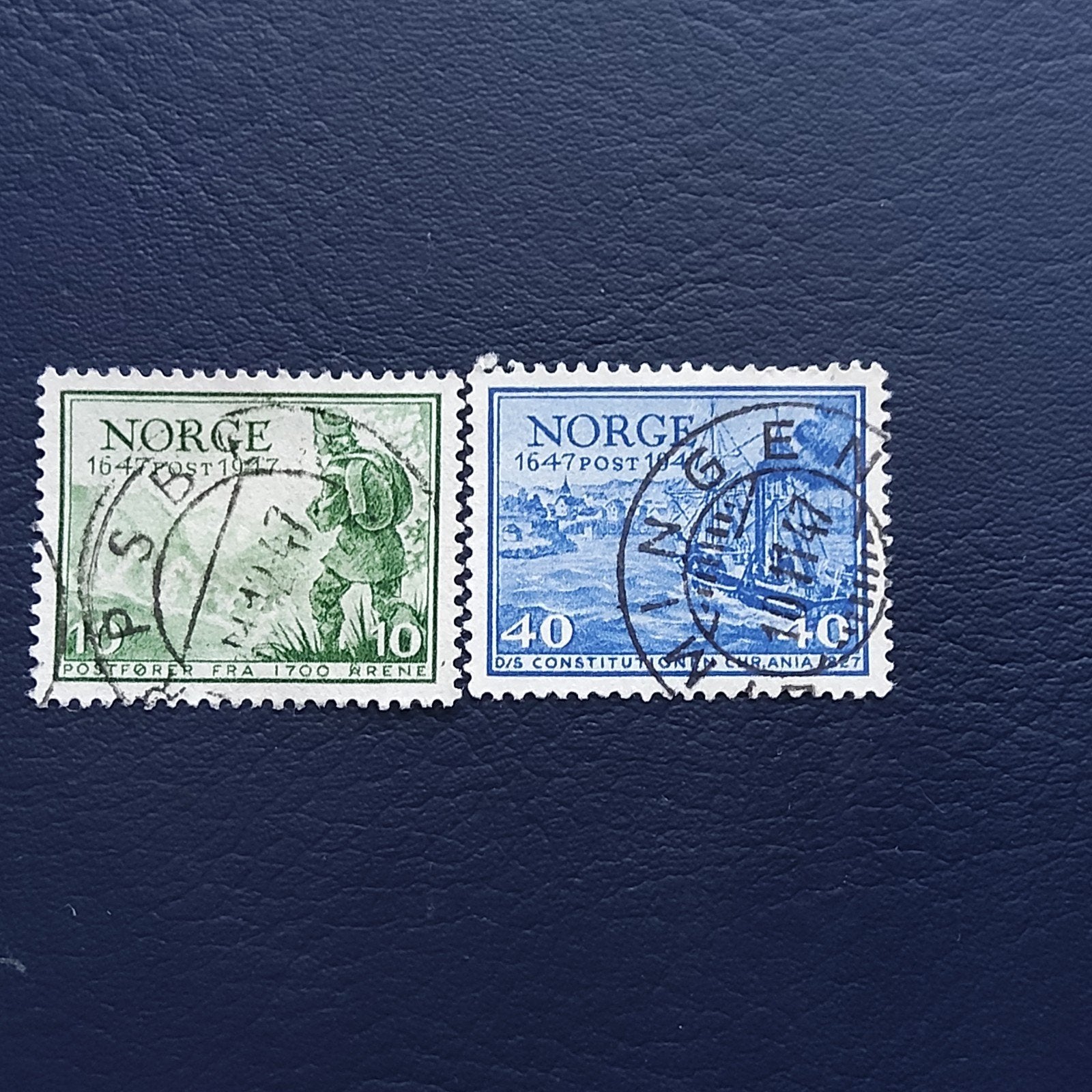 Noorwegen postzegels - 10 en 40 Øre gestempeld, Ophalen of Verzenden, Gestempeld
