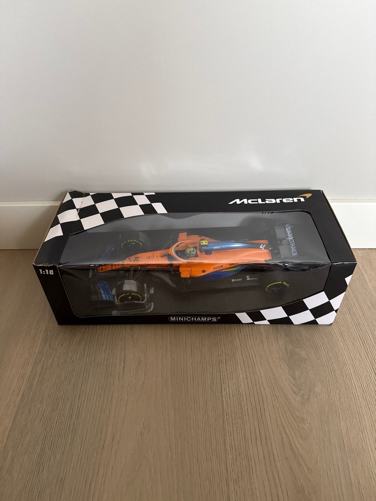 Minichamps McLaren F1 Team MCL35M Lando Norris 1:18, Hobby en Vrije tijd, Modelauto's | 1:18, Ophalen of Verzenden, Nieuw, Auto