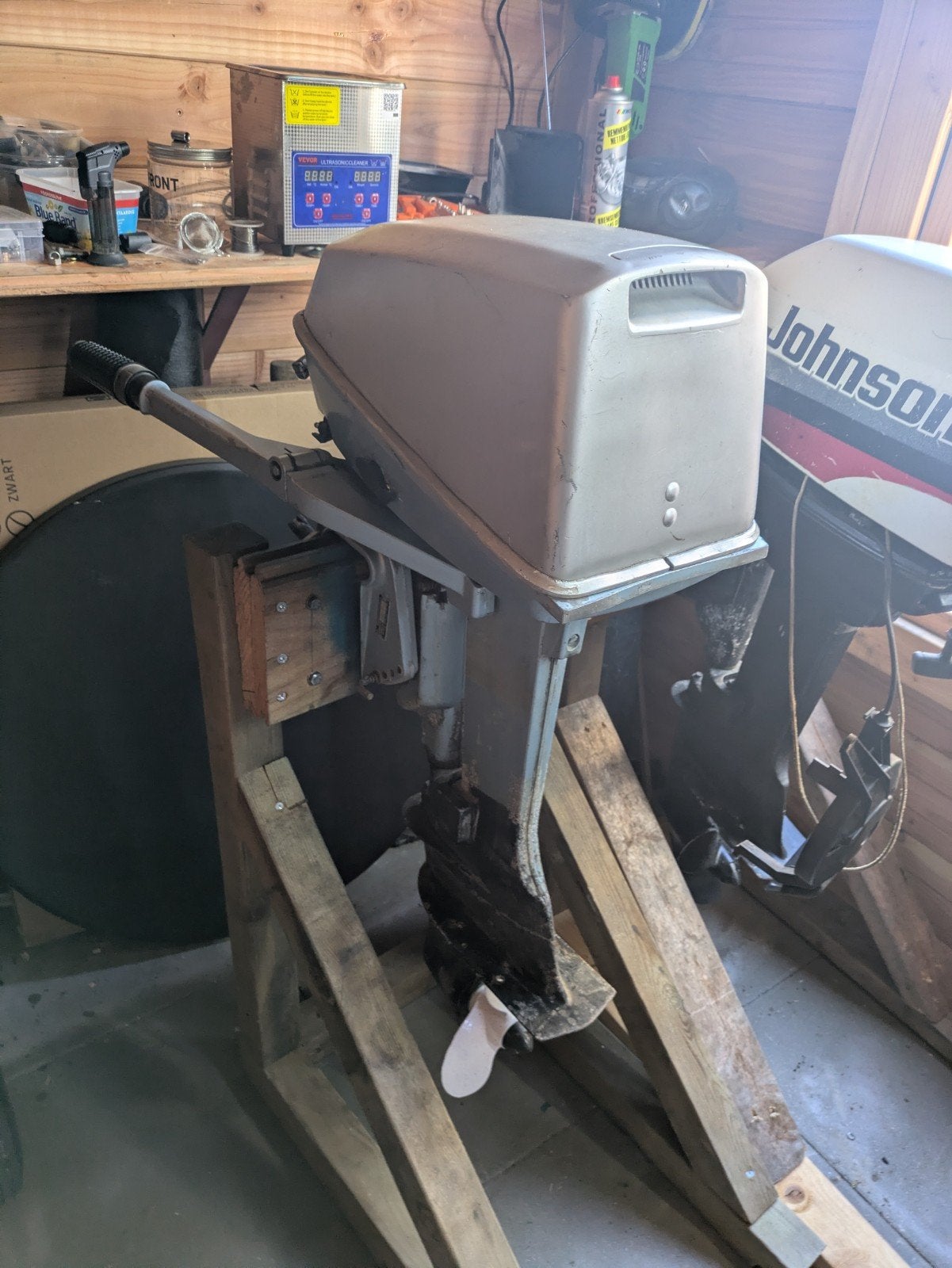 6 pk evenrude 2 cilinders 2 takt, Ophalen, Motor en Techniek, Motorboot
