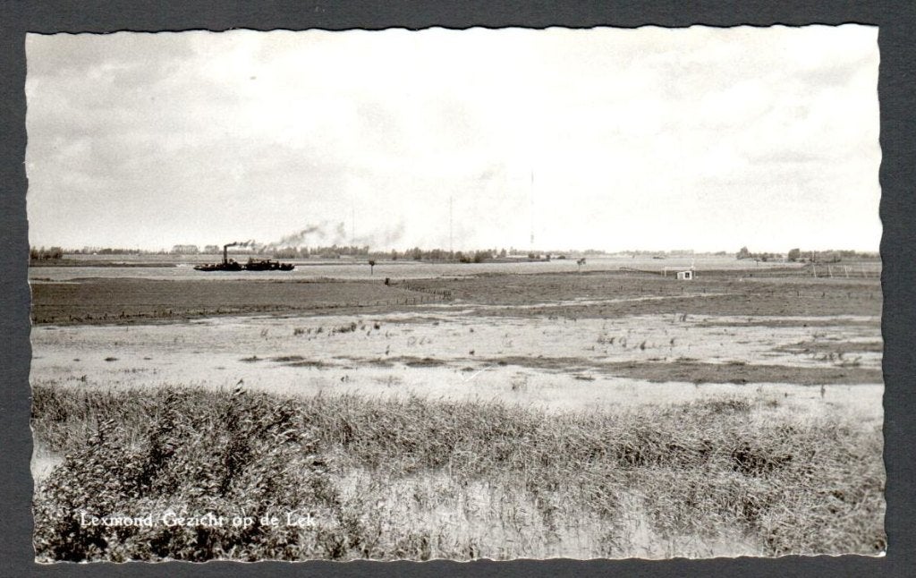 Oude Ansicht - Lexmond - Gezicht op de Lek - Utr., Ophalen of Verzenden, 1940 tot 1960, Ongelopen, Utrecht