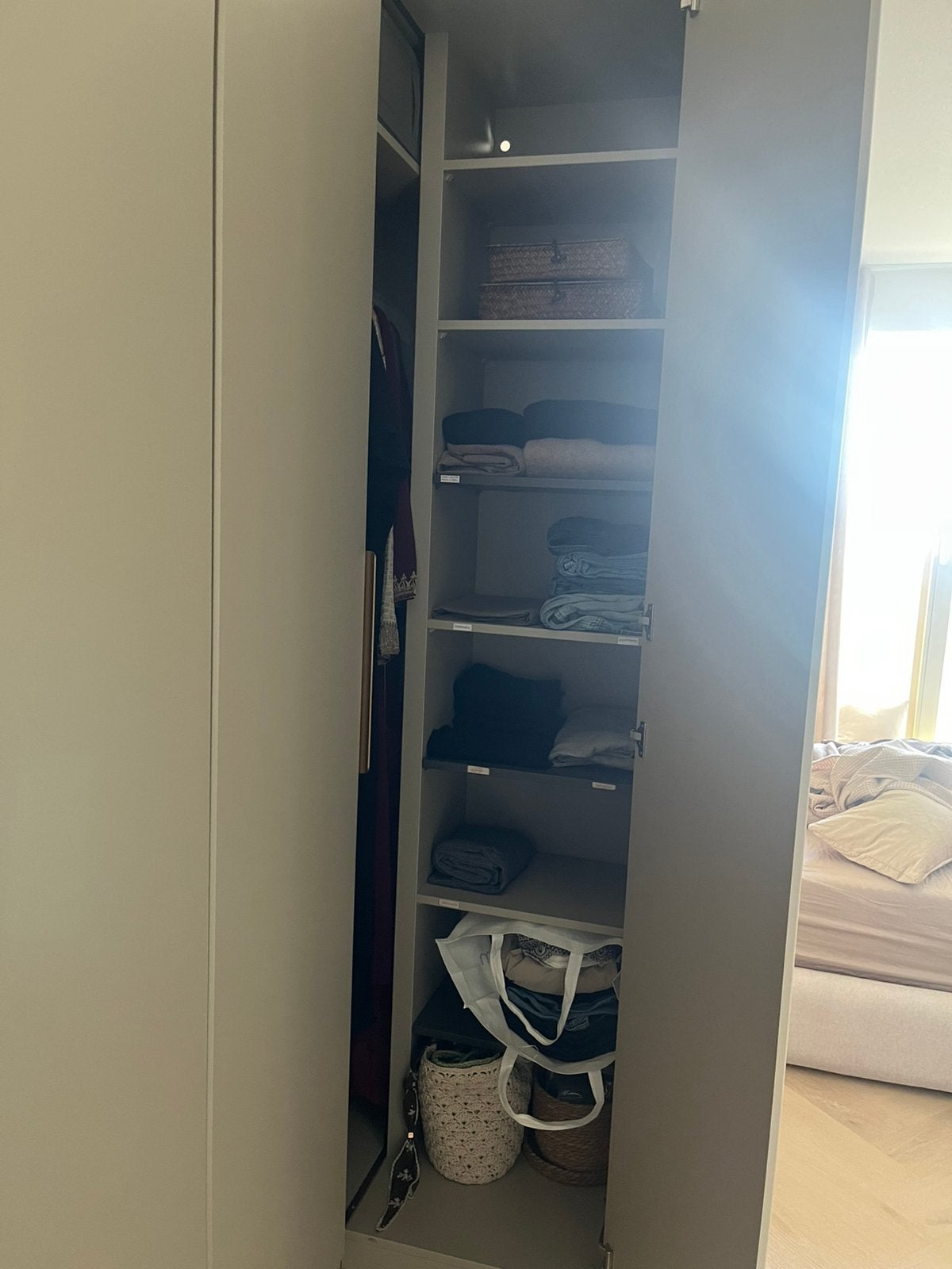 Ikea Pax hoekelement greige, Ophalen, Gebruikt, 200 cm of meer, 50 tot 100 cm