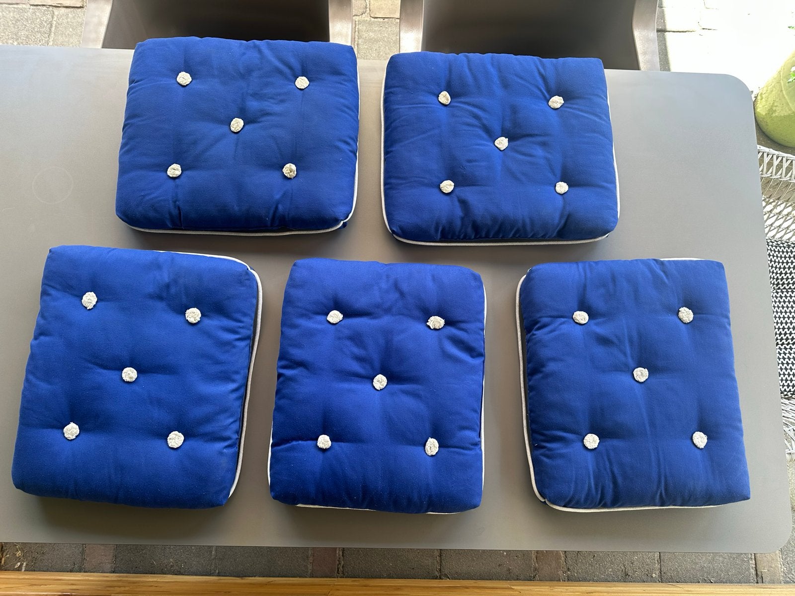 Bootkussens met kapokvulling - schoon en schimmelvrij, Verzenden, Gebruikt, Interieur en Kussens