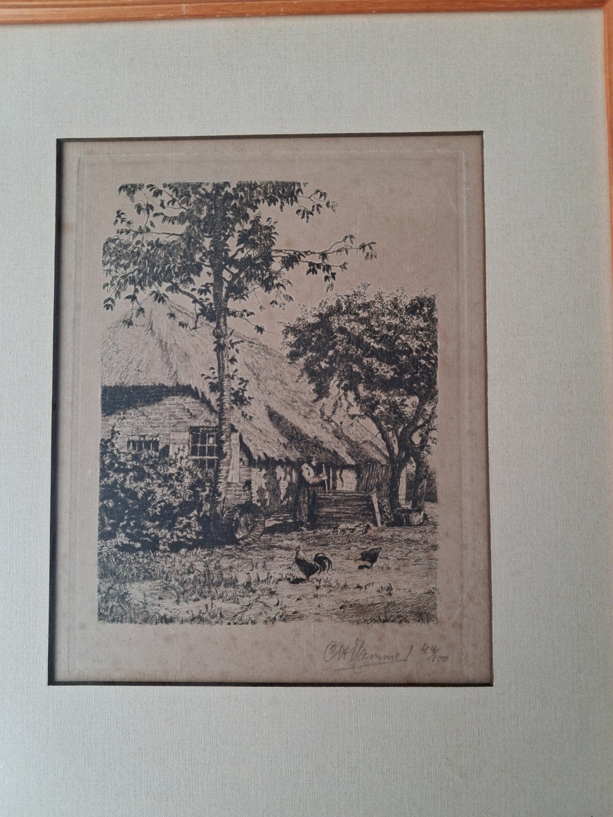 Ets .C.Hammes Hees no 44/100, Ets, Ophalen of Verzenden, 1900 - 1949, Flora en Fauna