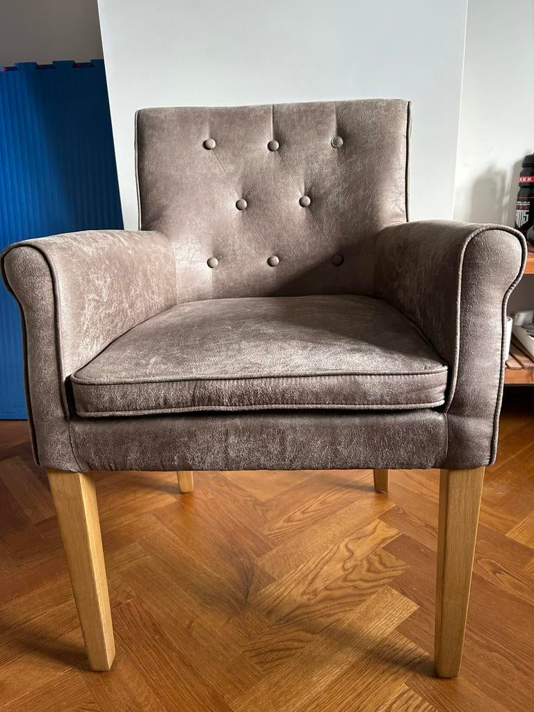 Riviera Maison La Scala Dining Armchair Pellini Showroommode, Ophalen, Bruin, Nieuw, Leer