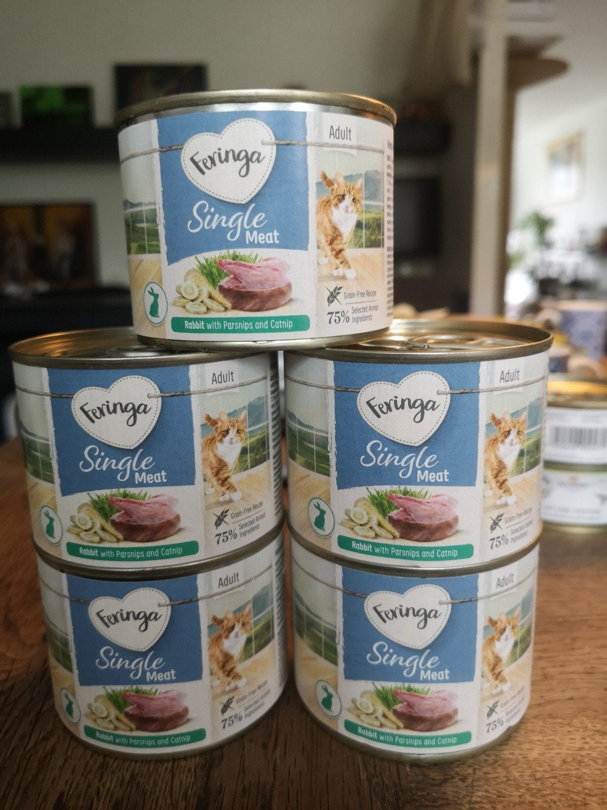 feringa kattenvoer konijn, graanvrij, 5 blikken à 200 gram, Ophalen of Verzenden, Kat
