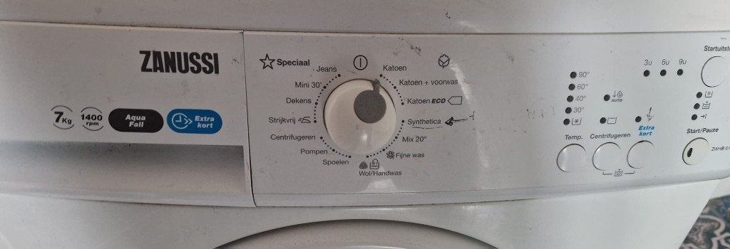 Zanussi Wasmachine, Ophalen, Gebruikt, 85 tot 90 cm, 1200 tot 1600 toeren