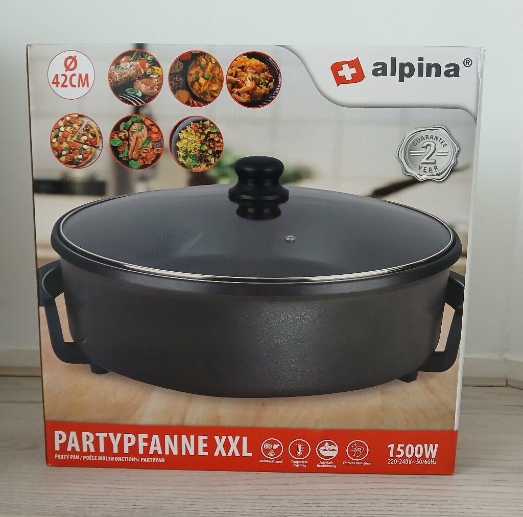 Alpina Partypan XXL, 42 cm ø, slechts 1 x gebruikt, 25 euro, Huis en Inrichting, Keuken | Potten en Pannen, Ophalen, Overige typen