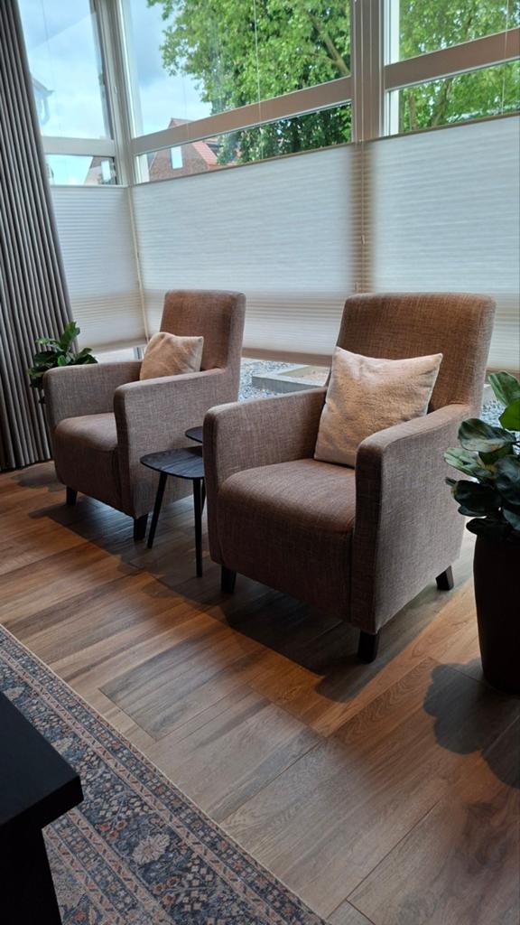 Fauteuils 2x, Ophalen, Gebruikt, 75 tot 100 cm, Stof