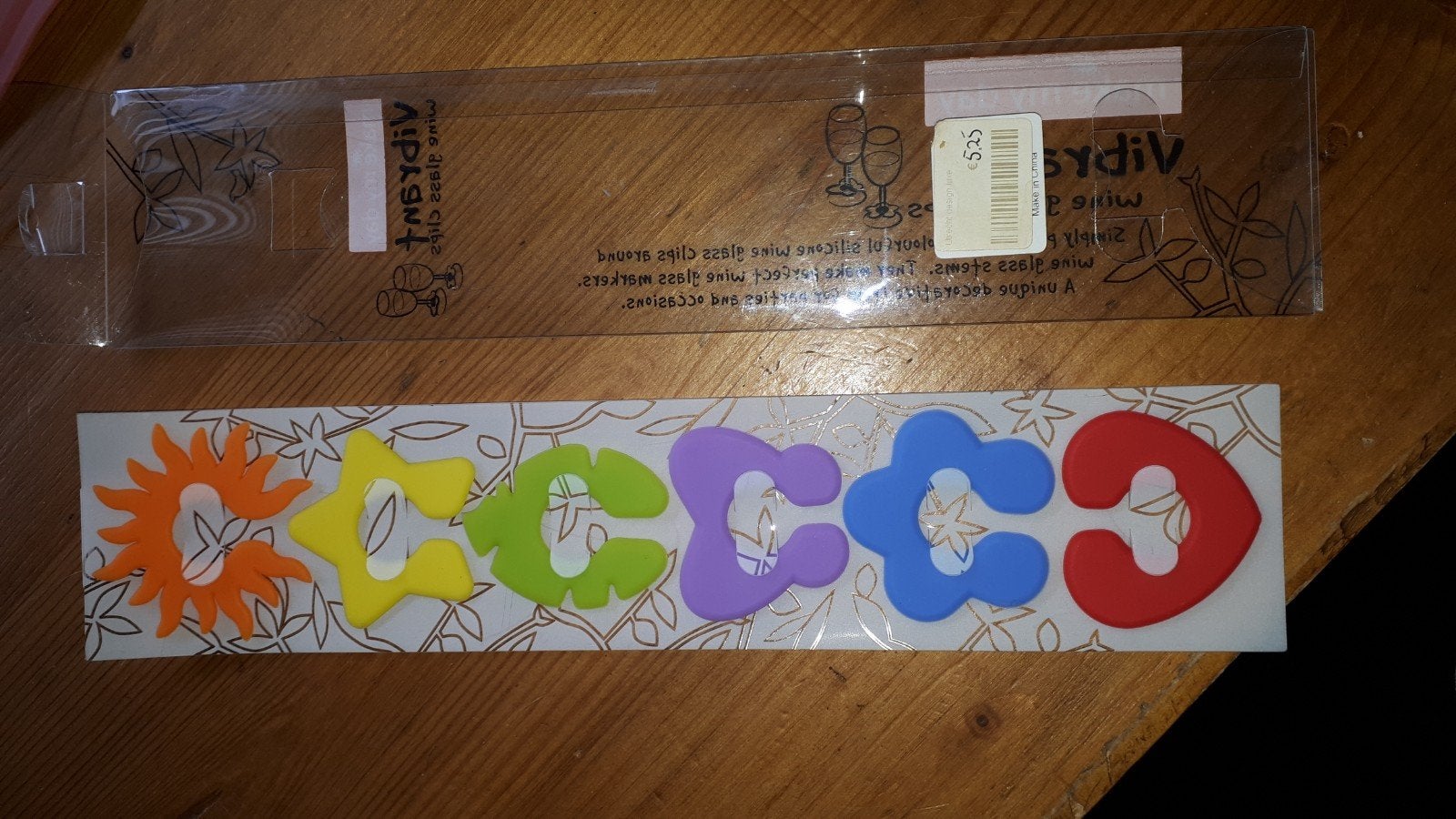 6 leuke fleurige wijnglas clips, herken je glas, Ophalen of Verzenden, Nieuw