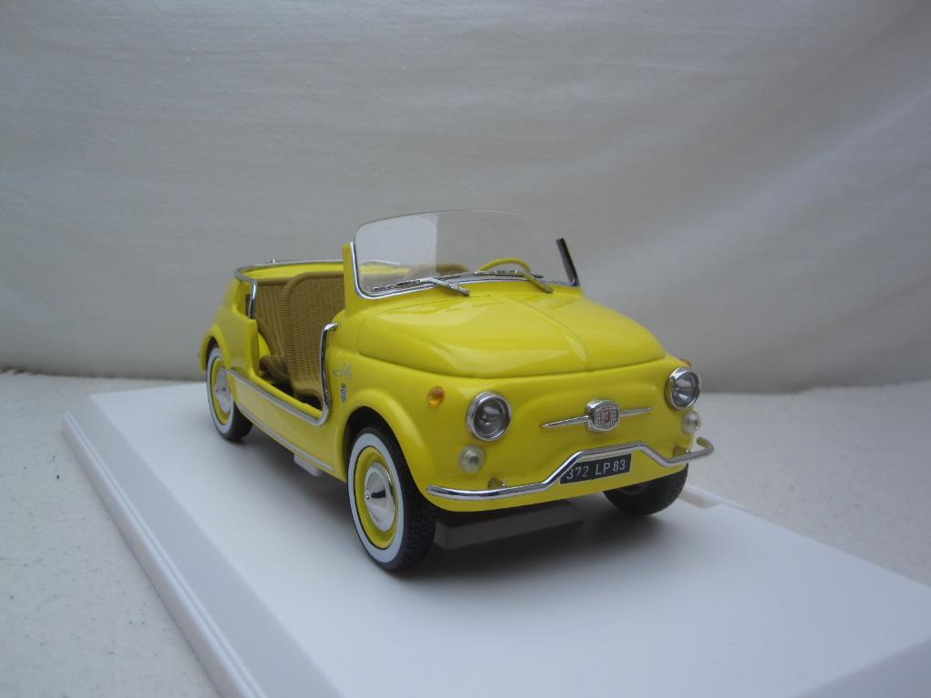 Fiat 500 Jolly 1965 Geel 1:18 Norev, Hobby en Vrije tijd, Modelauto's | 1:18, Ophalen of Verzenden, Nieuw, Auto, Norev