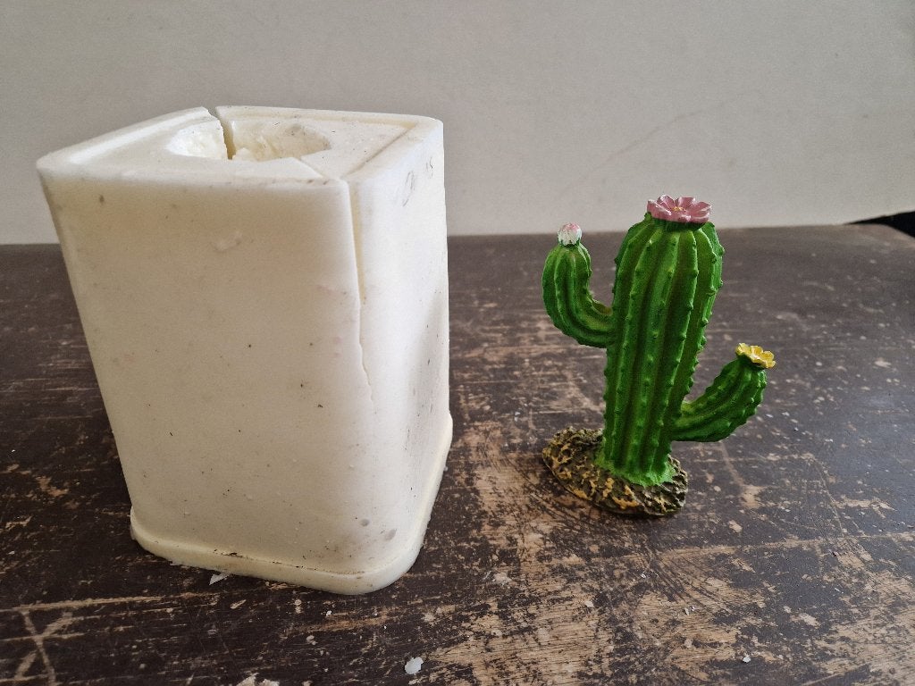 Kaarsenmal siliconen mal cactus, Ophalen of Verzenden, Gebruikt, Gereedschap of Toebehoren