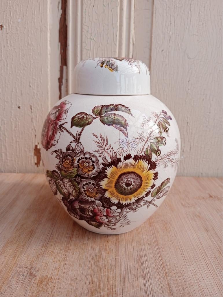 Mason antieke gember pot middel craquele in glazuur, Ophalen of Verzenden