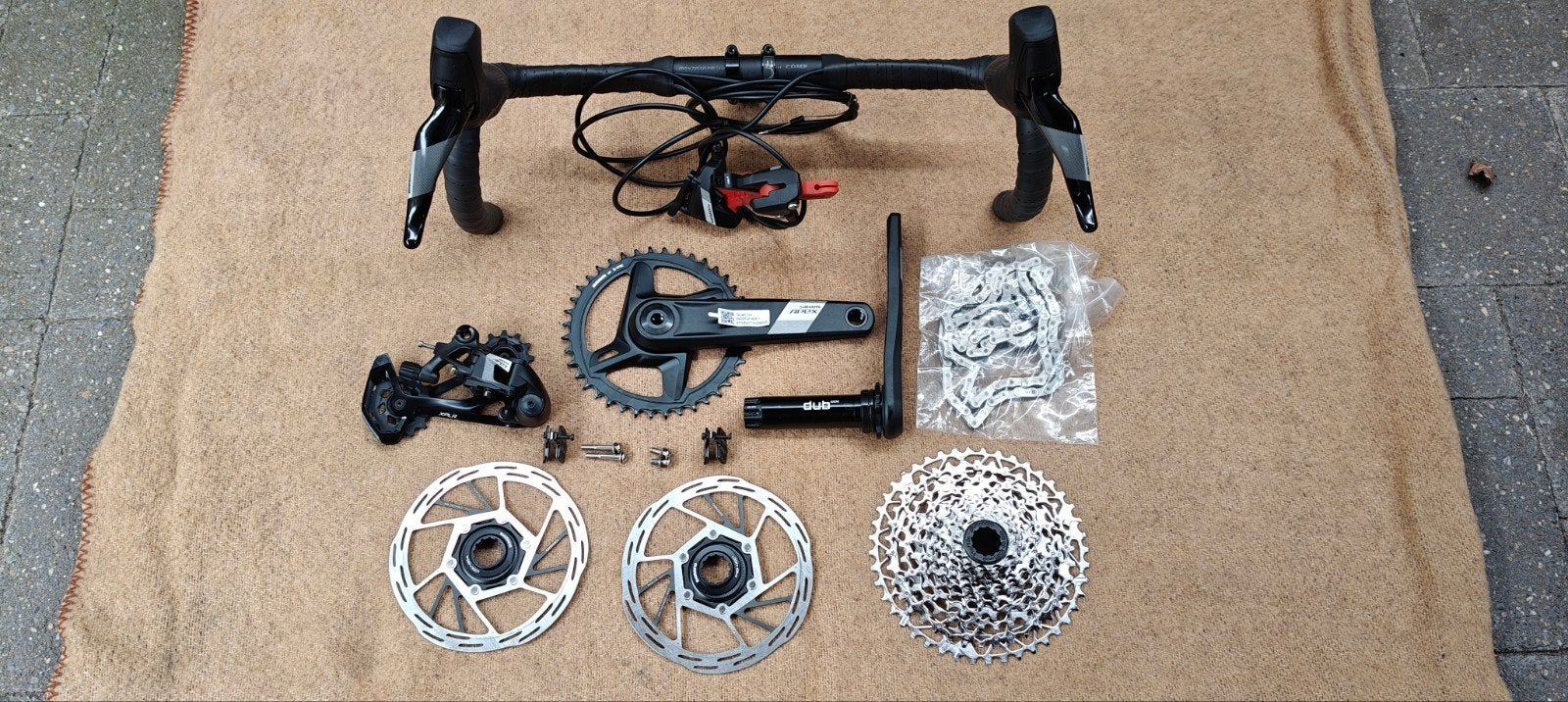 Sram Apex XPLR 1x12 175mm groep Nieuw ongebruikt stuur+pen, Ophalen of Verzenden, Nieuw, SRAM