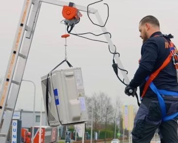 Airco takel hulpmiddel voor dakmontage - Past op ladders, Ophalen, Gebruikt, Handmatig