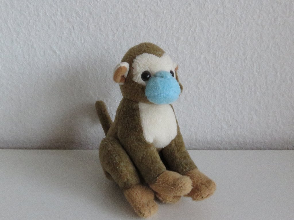 Doodshoofdaapje knuffel, pluche WNF aap Anna club plush, Ophalen of Verzenden, Zo goed als nieuw, Bruin, Aap