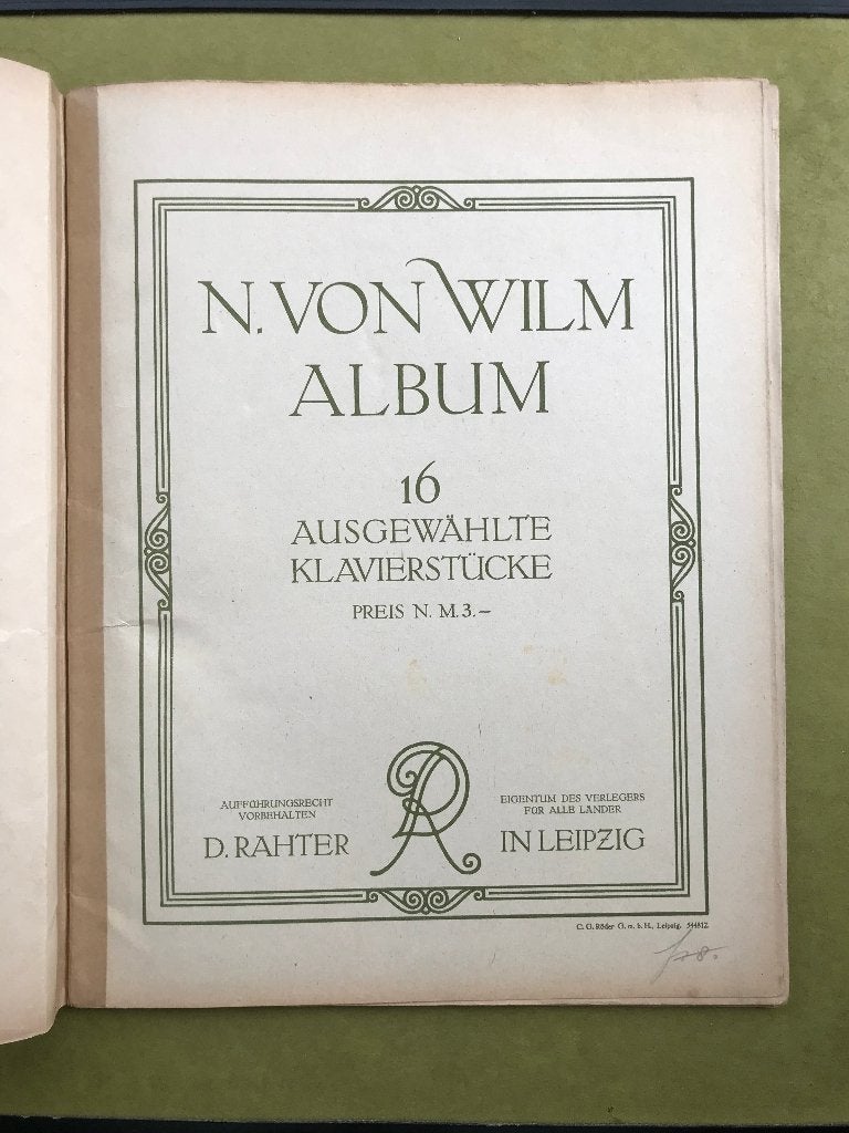 N. von Wilm album: 16 romantische composities voor piano, Gebruikt, Klassiek, Ophalen of Verzenden, Artiest of Componist