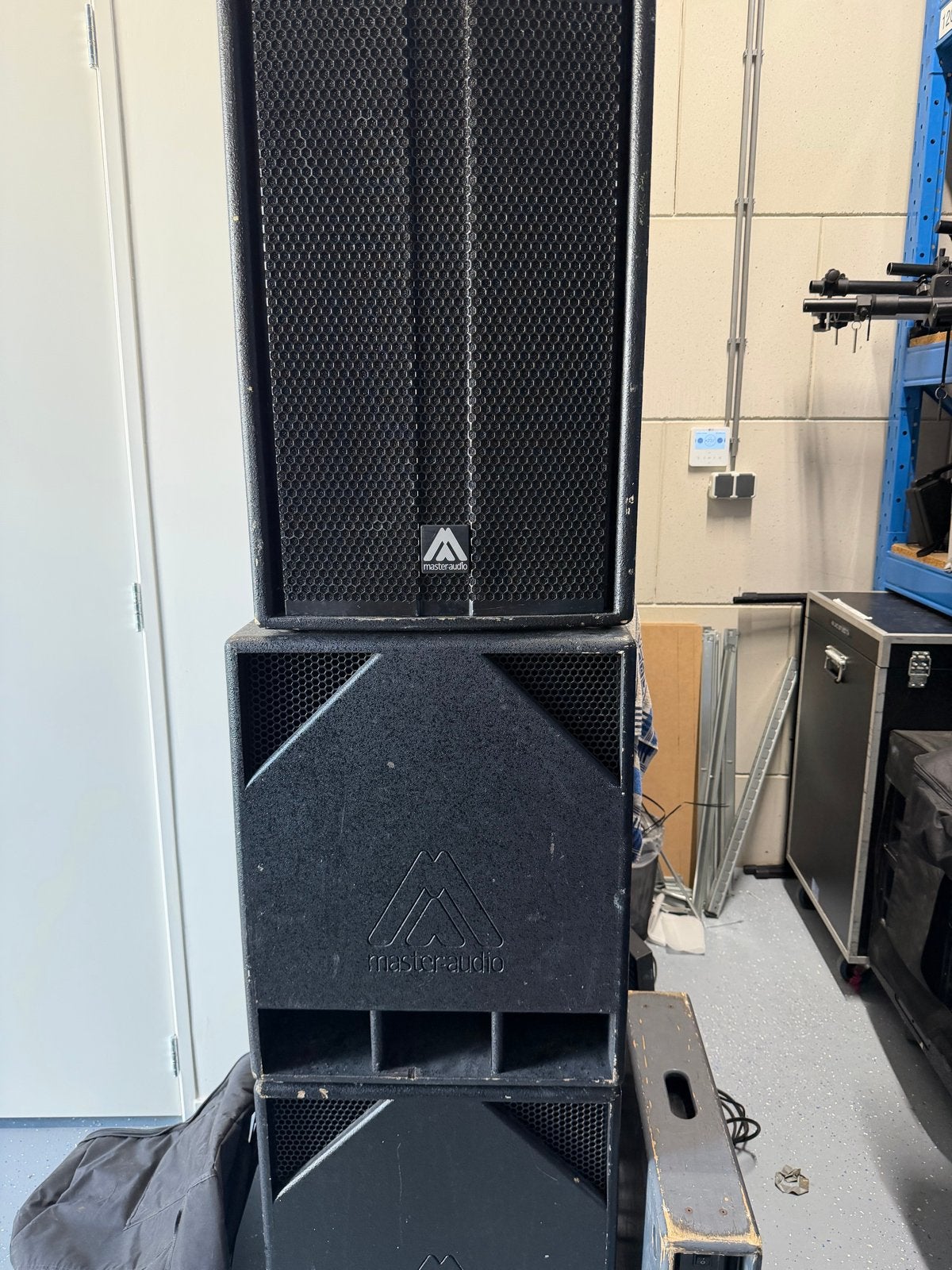 Master Audio set: 2x EL18SW, EL15 toppen en DX2000 versterke, Ophalen, Zo goed als nieuw, Audio