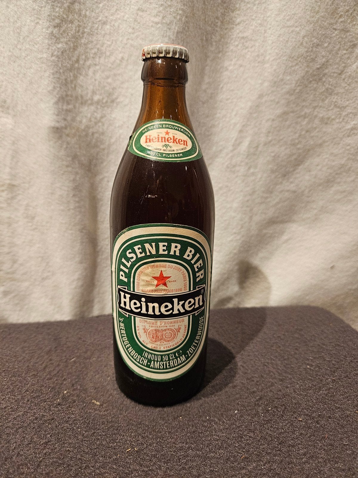 Vintage Heineken Pilsener Bierfles 50cl - tht Mei 1987, Verzamelen, Ophalen of Verzenden, Nieuw, Flesje(s), Heineken