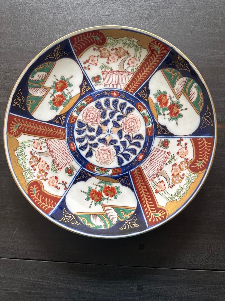 Antiek Japans Imari Porseleinen Bord - Handgeschilderd, Antiek en Kunst, Ophalen of Verzenden