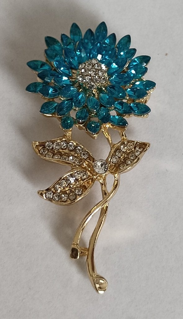 Bloem broche, Overige materialen, 4 tot 7 cm, Overige kleuren, Nieuw