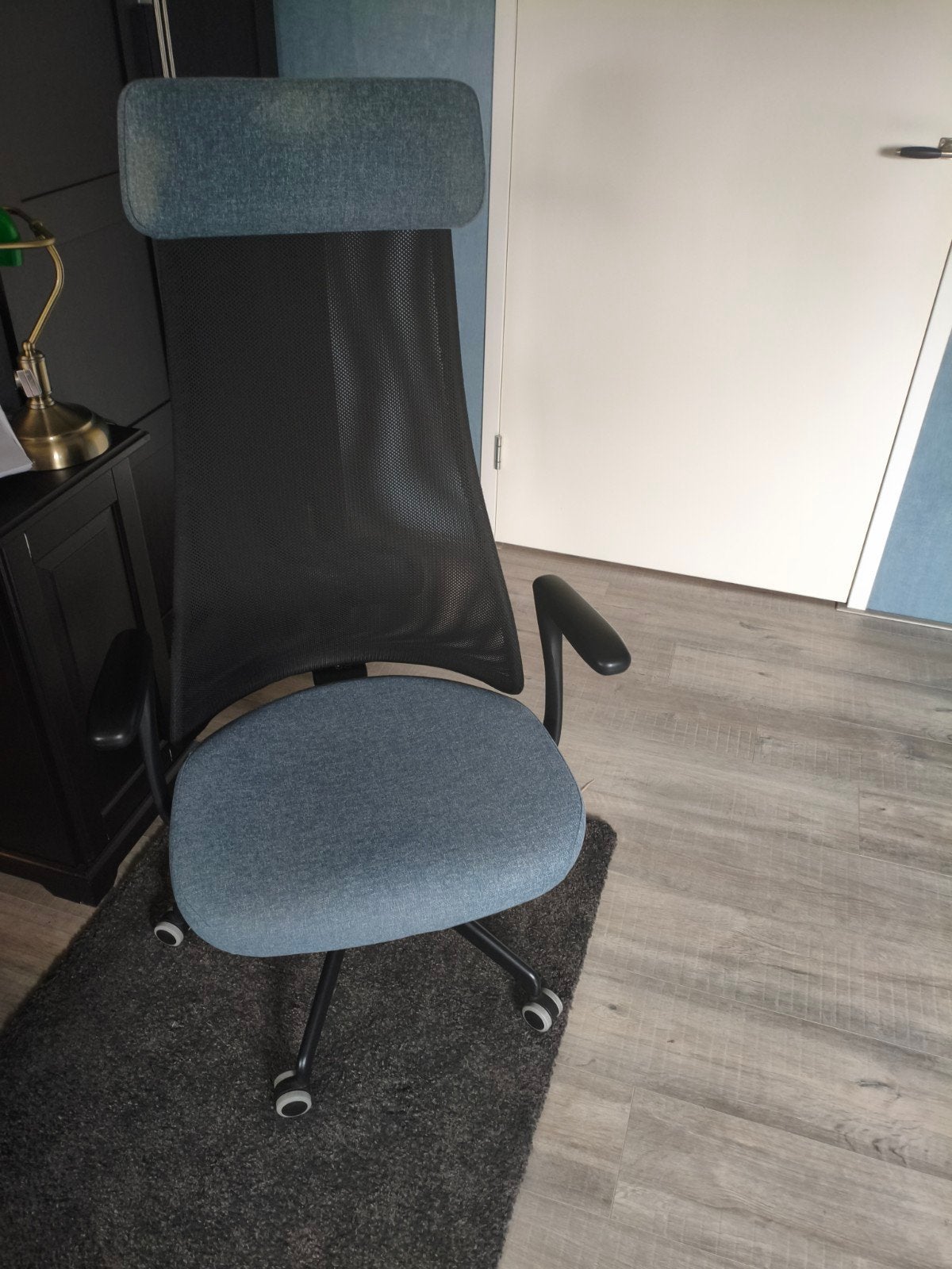 IKEA JÄRVFJÄLLET Bureaustoel - Ergonomisch en Comfortabel, Huis en Inrichting, Bureaustoelen, Ophalen, Blauw, Zo goed als nieuw