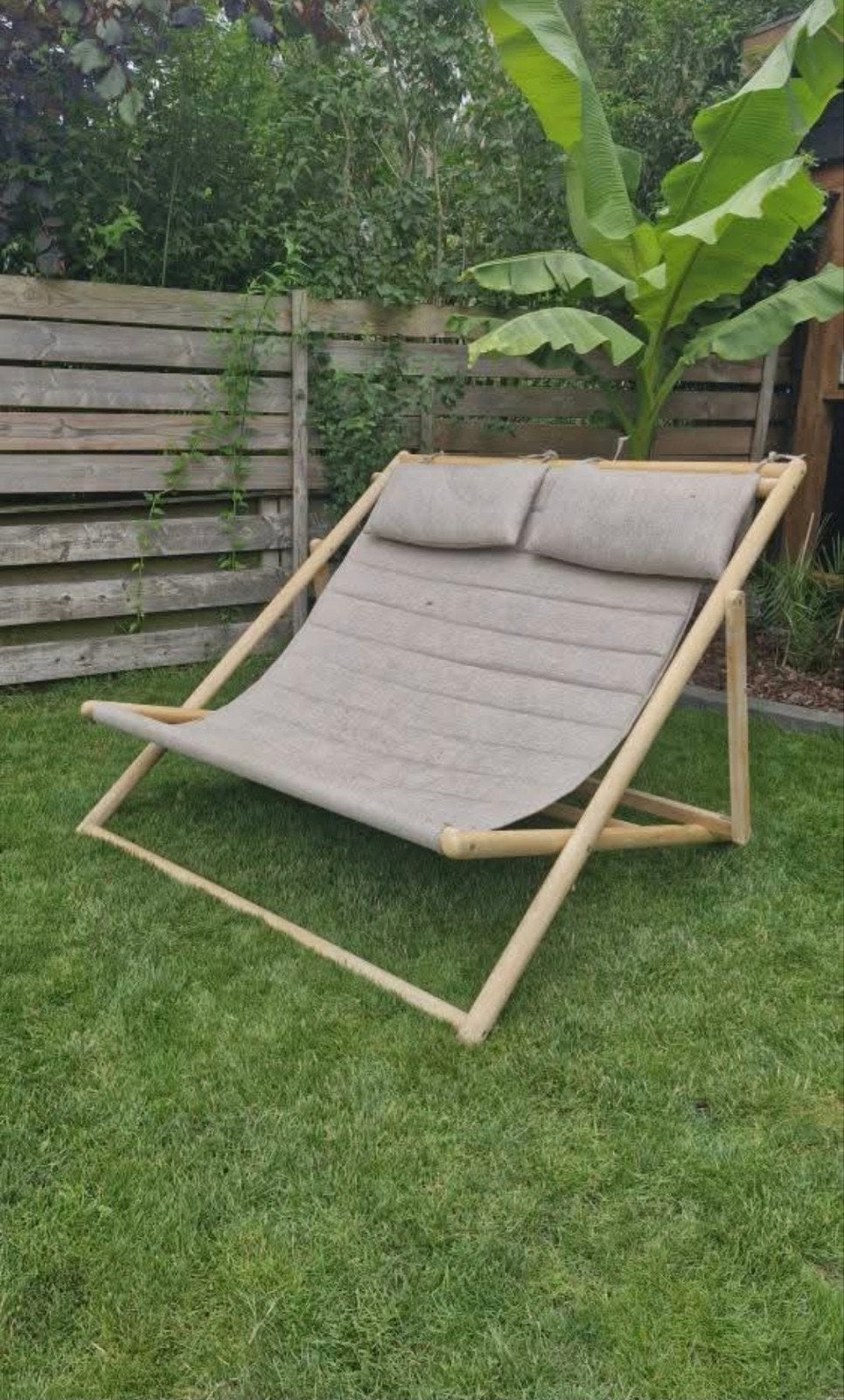 Mooie strandstoel van stevig materiaal, Ophalen, Gebruikt, Hout, Inklapbaar