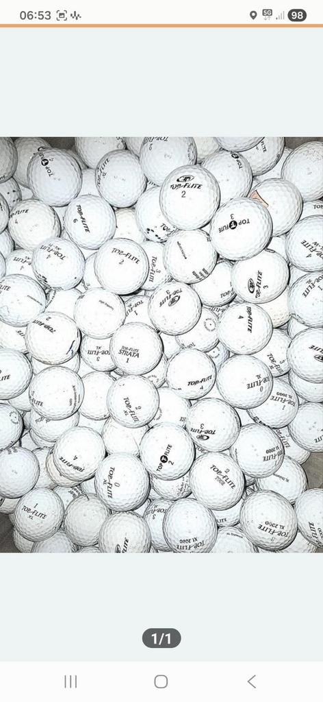 50 Topflite golfballen, Huis en Inrichting, Ophalen of Verzenden, Minder dan 10 m²