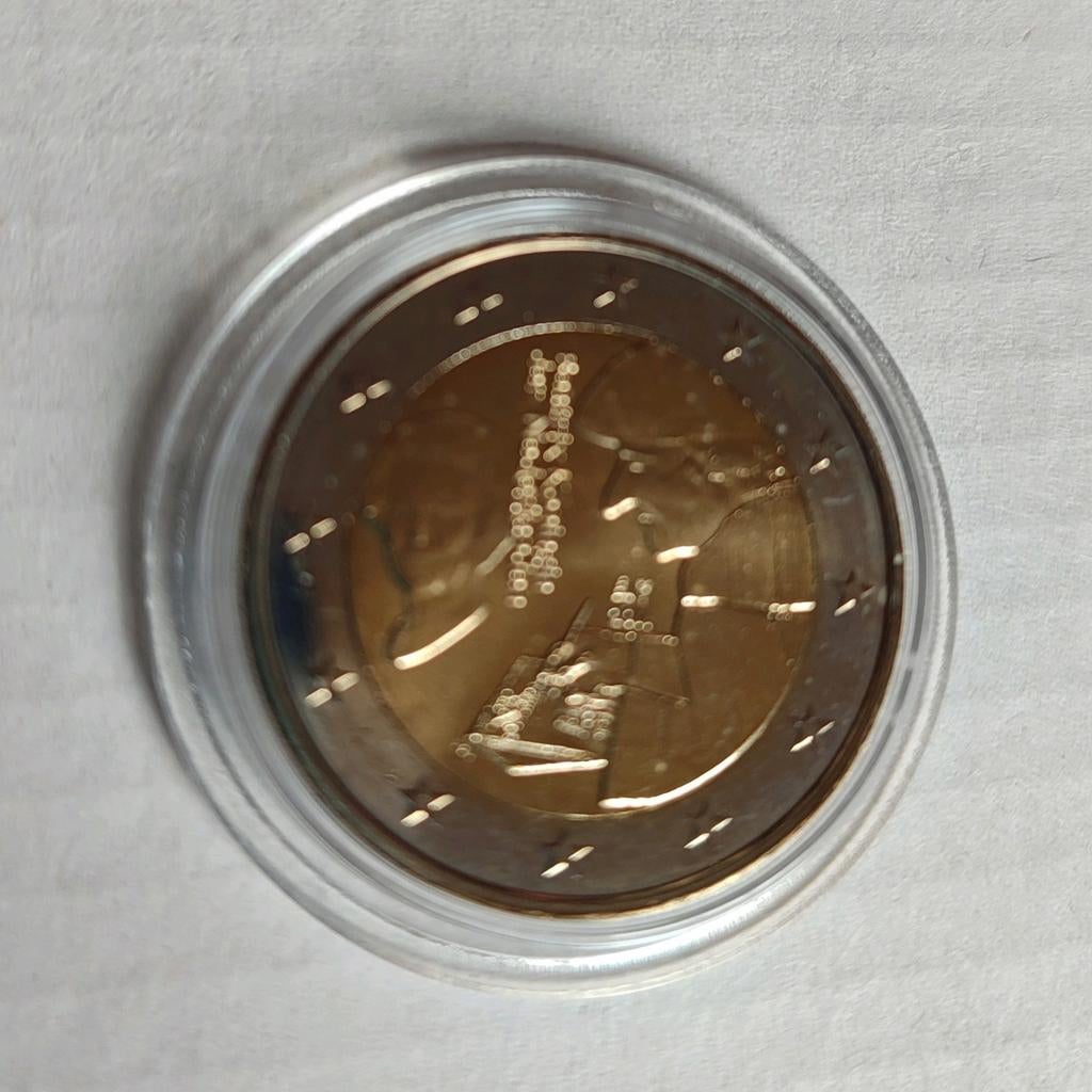Nederland 2 euro 2011 BU Erasmus in capsule, Ophalen of Verzenden, Overige landen, 2 euro, Losse munt