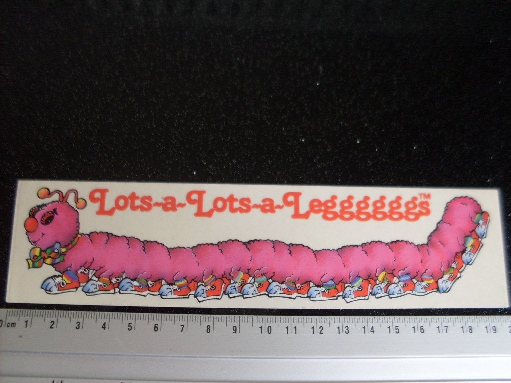 ruit sticker Lots-a-Lots-a-Leggggggs logo knuffels vintage, Verzenden, Zo goed als nieuw, Merk