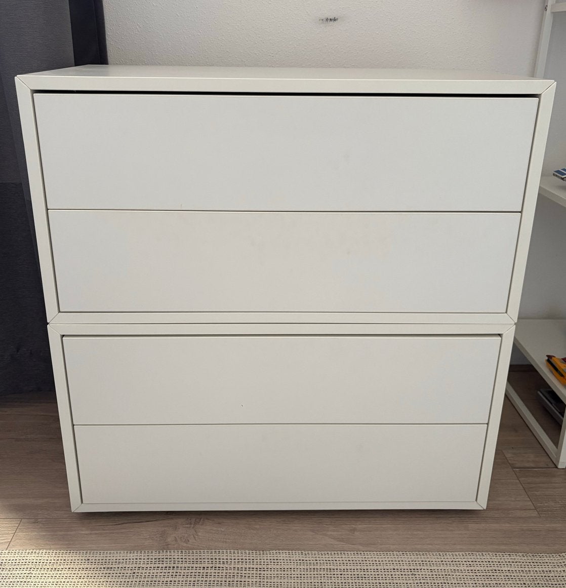 2x IKEA EKET kast met 2 lades, wit, Huis en Inrichting, Kasten | Ladekasten, Ophalen, Gebruikt, 1 of 2 laden, 50 tot 100 cm