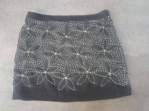 LTB kort zwart rokje met studs versierd, maat L, Zwart, Maat 42/44 (L), Ophalen of Verzenden, Zo goed als nieuw
