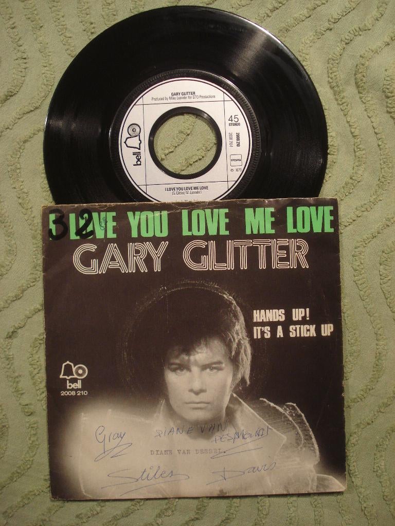 Gary Glitter 7" Vinyl Single: ‘I love you love me love’ (NL), Gebruikt, 7 inch, Single, Ophalen of Verzenden