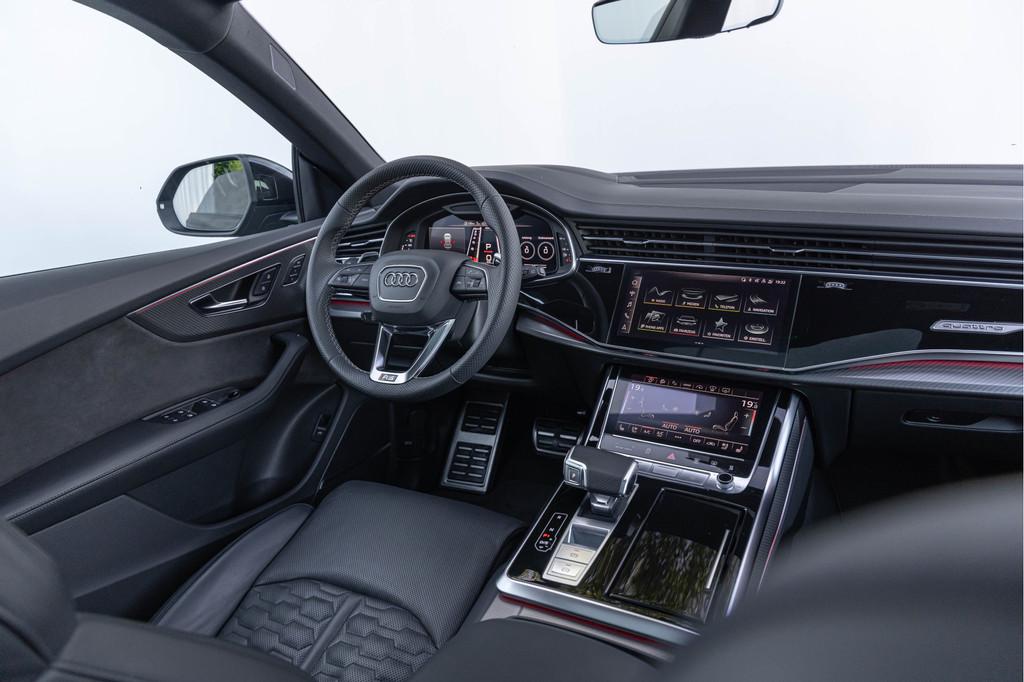 Audi RSQ8 4.0 TFSI 600pk Quattro Pano HuD Akrapovic Standkac, Auto's, Gebruikt, Overige brandstoffen, Zwart, Leder