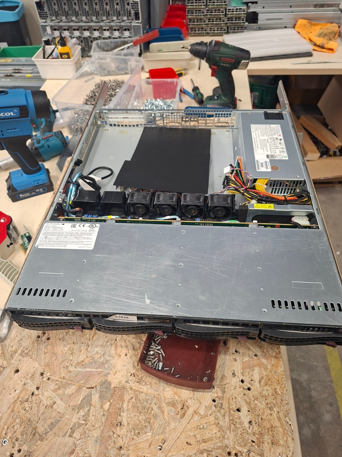 Supermicro 1U Server Case met 441W PSU en Rails, Gebruikt, Supermicro, Info@supermicro.com, Ophalen of Verzenden