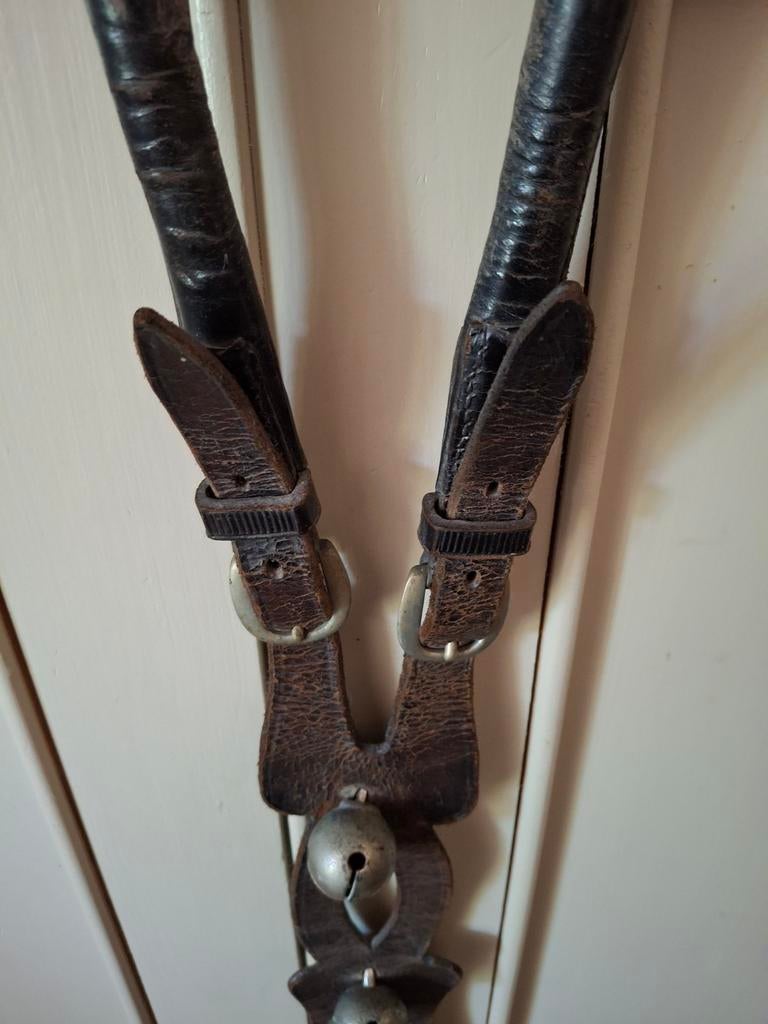 Antieke paardenstaartriem met belletjes, Ophalen