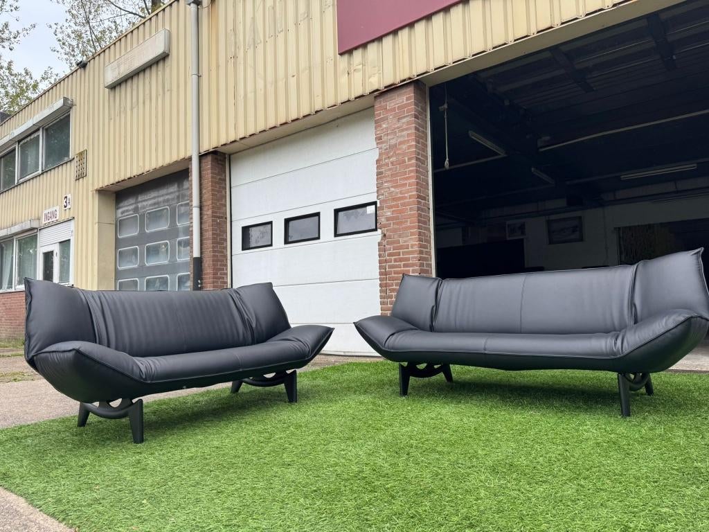 LEOLUX Tango banken relax design 3+2 zit bankstel zwart leer, Ophalen, Leolux, Geen, Pahest@hotmail.nl