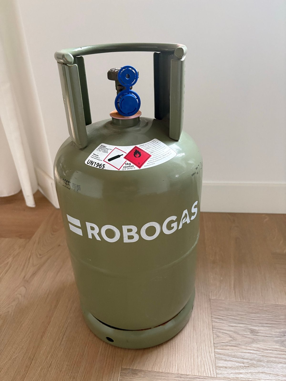 Robogas gasfles 7,2 kg - Keurdatum 2033, Ophalen, Zo goed als nieuw